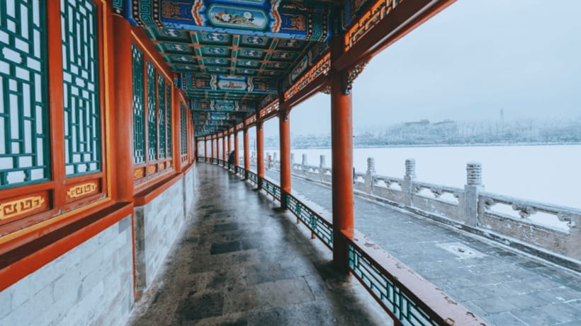 Beijing: Beihai park e-ticket entry - The Nine-Dragon Wall rewards a close look