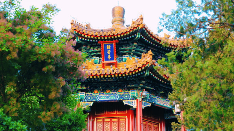 Beijing: JingShan park (palace museum garden) entry ticket - An imperial garden with flowers and old trees