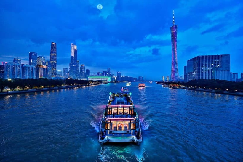 Guangzhou: Pearl River 1-hour Night Cruise (Optional Piers) - What you see once the boat leaves
