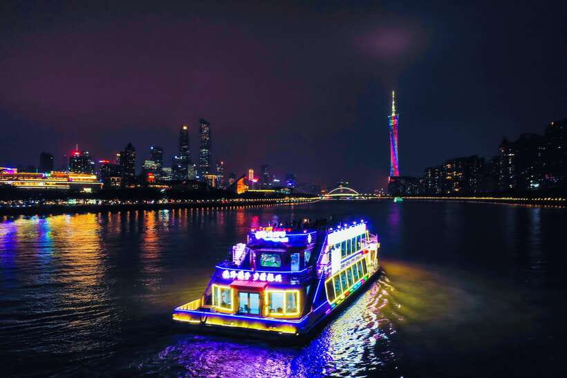 Guangzhou: Roundtrip Cruise Night View from Canton Tower - The route from Padi to Huacheng Square