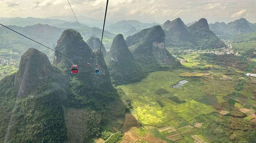 Guilin:1-Day Yangshuo bird's eye view mountains private tour - Ruyi Peak’s ropeway and mountain walkways