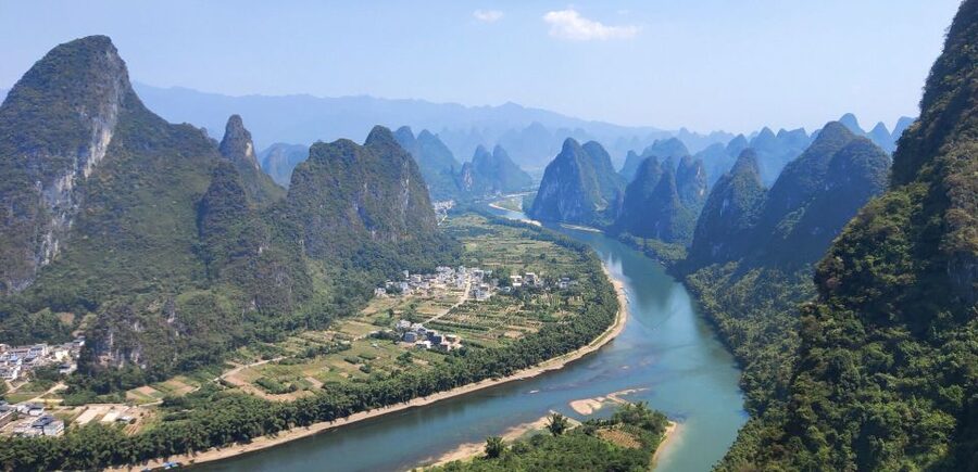 Guilin: Li River Cruise with Buffalo and Tour of Yangshuo - Cycling through the Yangshuo countryside