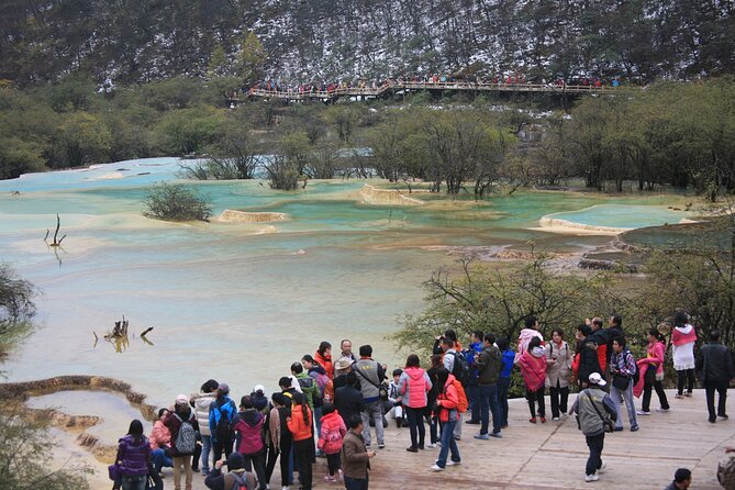 Huanglong Scenic Spot Admission Ticket - Waterfalls, forests, and snow-capped peaks