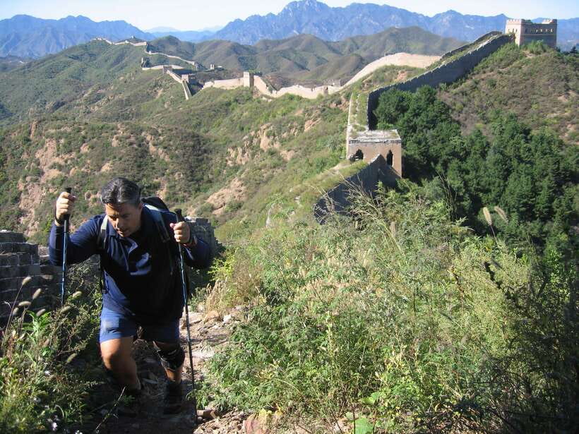Self-guided challenging hiking from Jinshanling to Gubeikou - Leaving the Wall at Taochunkou