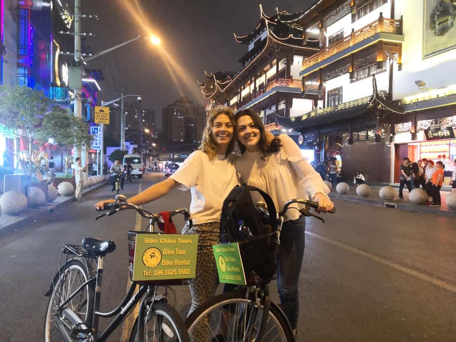 Shanghai: 4-Hour Nightlife Adventure & Tasting Bike Tour - Starting in Hongkou and getting comfortable on the bike