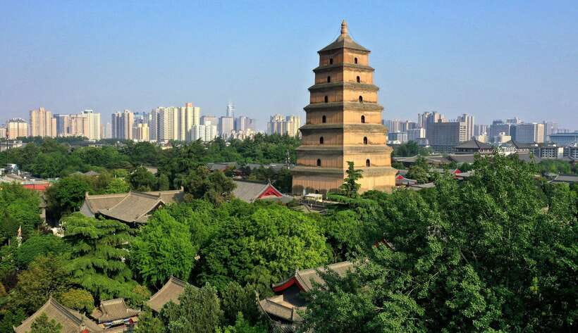 Xi'an: Daci'en Temple(Great Wild Goose Pagoda) E-ticket - Walking through the temple grounds